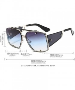 Square 2020 new trend fashion metal sunglasses men and women hot sunglasses - Grey - C11905E0A5G $11.15