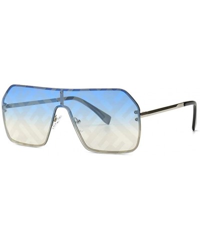 Oversized Oversized Sunglasses Fashion Sun Glasses Woman Retro Glasses Square Rimless Shield Sunglasses - No.2 - CA18TTAA4Y2 ...