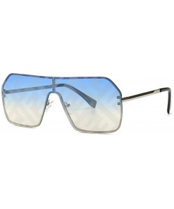 Oversized Oversized Sunglasses Fashion Sun Glasses Woman Retro Glasses Square Rimless Shield Sunglasses - No.2 - CA18TTAA4Y2 ...