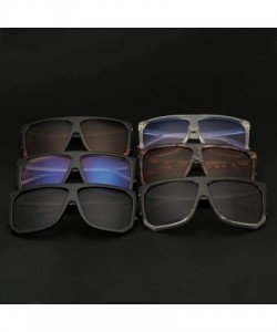 Aviator Flat Top Mirrored Sunglasses Women Brand Designer Vintage Luxury Sun Black - Black Gray - CB18XQYUI7E $11.82