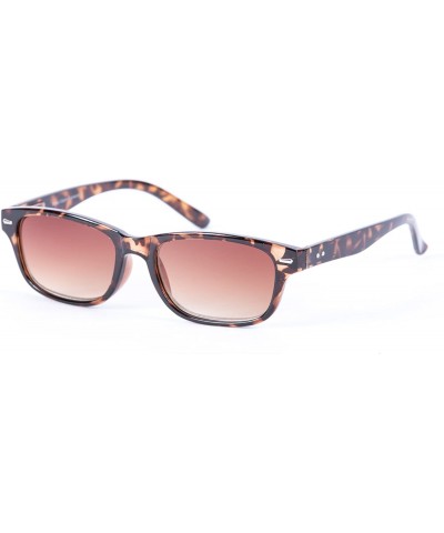 Rectangular The Intellect" Reading Sunglasses - Unisex Full Lens Sun Readers (non bifocal) - Tortoise - CM1256T7FZT $17.01