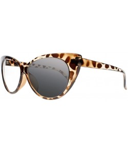 Oversized Retro Vintage Transition Photochromi Cat Eye Reading Glasses UV400 Sunglasses - Tortoise - CZ18D9HKD2R $15.14