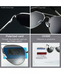 Sport Polarized Small Aviator Sunglasses for Small Face Women Men Juniors- 52mm - Black/Grey + Silver/Blue Mirror - C3195ZRO7...