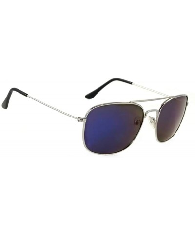 Aviator AVIATOR SUNGLASSES BLUE LENS WITH BAG - C118KH25CE8 $7.68