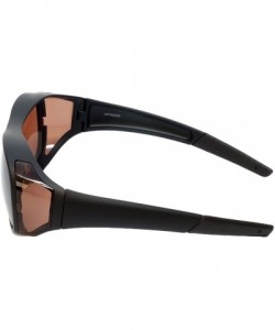 Oval Fitover Sunglasses 7659 Wear-Over Eyewear with Case Medium-Size - Matte Black - C812O6D4SB5 $14.57