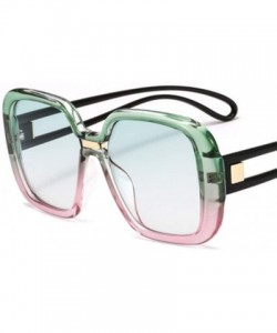 Sport Big Frame Sunglasses Men and Women Color Contrast Color Personality Glasses - 4 - C4190S2MH67 $58.83