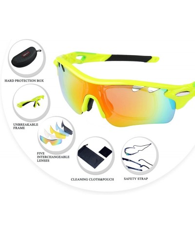 Sport 5 Lens Combo Cycling Bike Sports Color Sun Glasses - 4 Choose - CX12HF4O7MH $17.78