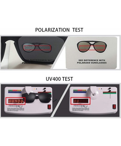 Square Polarized Sunglasses Men Plastic Oculos De Sol Fashion Square Driving Eyewear Travel Sun Glass - C3 Brown Brown - C519...