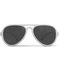 Aviator Unbreakable AVIATOR Sunglasses- White Frame- Anti-Reflective Smoke Lens - CT12NS9XK1U $12.75