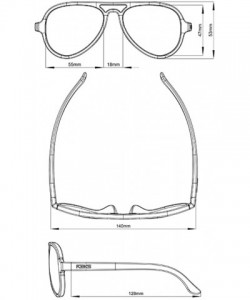 Aviator Unbreakable AVIATOR Sunglasses- White Frame- Anti-Reflective Smoke Lens - CT12NS9XK1U $12.75