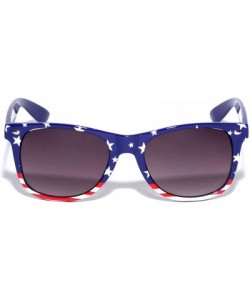 Square Classic Frame Frontal Side USA Flag Sunglasses - CT1903TSI0Z $15.01