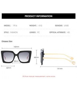 Square designer classic sunglasses protection windproof - Floral/Black - CO1999RK962 $11.00