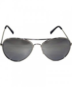 Aviator 3 Pack of Silver Mirrored Aviator Sunglasses w/Gold Black & Silver Frame - Silver - CL17X6EW83U $11.69