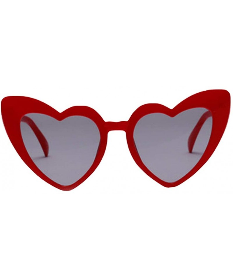 Oval Heart Sunglasses Party Sunglasses Love Heart Fashion Eyewear for Women Lady - CP199S7IDN6 $19.49