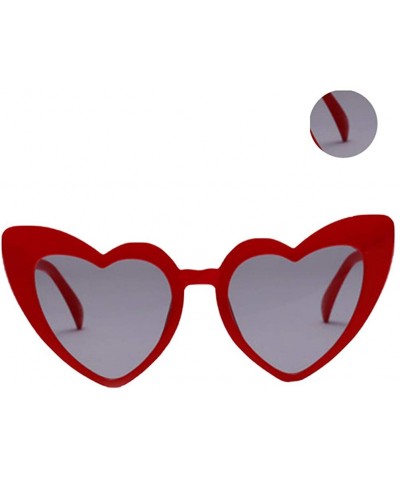 Oval Heart Sunglasses Party Sunglasses Love Heart Fashion Eyewear for Women Lady - CP199S7IDN6 $19.49