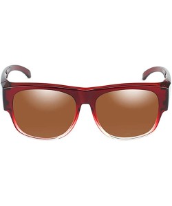 Wrap Oversized Fits Over Sunglasses Mirrored Polarized Lens Oval for men women Driver Goggles - 4 - C5198DIIN7Y $21.05
