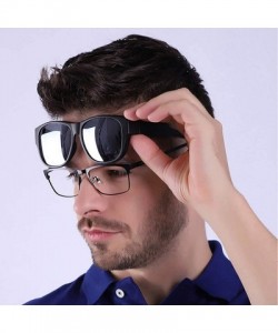 Wrap Oversized Fits Over Sunglasses Mirrored Polarized Lens Oval for men women Driver Goggles - 4 - C5198DIIN7Y $21.05