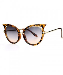 Cat Eye Bat Shape Womens Designer Fashion Cat Eye Sunglasses - Tortoise - CN127A9U03B $9.28