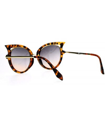 Cat Eye Bat Shape Womens Designer Fashion Cat Eye Sunglasses - Tortoise - CN127A9U03B $9.28