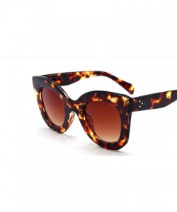 Cat Eye Butterfly Sunglasses Semi Cat Eye Glasses Plastic Frame Clear Gradient Lenses - Black + Tortoiseshell Brown - CD18RTE...