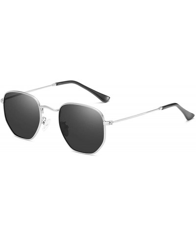 Goggle Classic Polarized Sunglasses Men Shades Women Hexagon Retro Sun Glasses StainlSteel Frames PA1279 - C7199CC4MZ4 $63.53