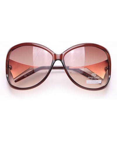 Oversized Women's Alexi Oversized Fashion Sunglasses with Pop-Out Mosaic Design - Brown - CM190804EKZ $18.83