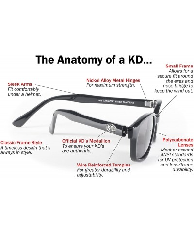 Sport Original KD's Polarized Biker Sunglasses (Black Frame/Dark Grey Lens) - CE112W4060X $25.26