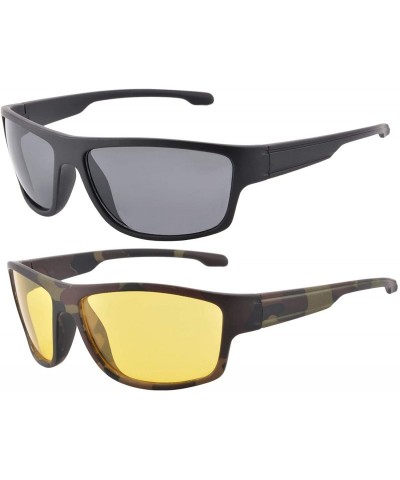 Sport Colorful Full Frame Sport Sunglasses and Fishing Driving Eyewears 2 Glasses Set for Men/Women-SH201 - Set 1 - C5193QH44...
