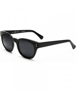 Square Women's Polarized Modern Classis Vista Horned Rim Vintage Sunglasses - Deep Black - C512E0DXFY7 $22.36