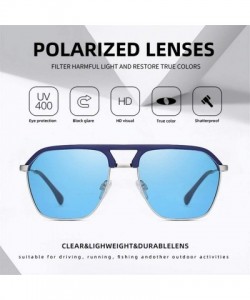 Rimless Rimless Polarized Gradient Lens Sunglasses for Men Driving Sun Glasses UV400 - C4green - CP199HAEIID $16.11