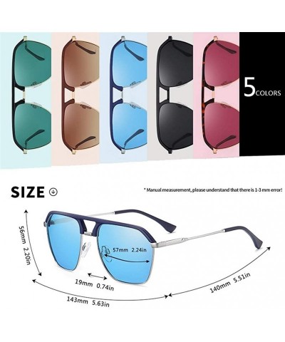 Rimless Rimless Polarized Gradient Lens Sunglasses for Men Driving Sun Glasses UV400 - C4green - CP199HAEIID $16.11