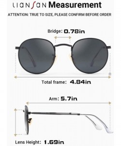 Classic Retro Metal Frame Round Circle Mirrored Sunglasses Men