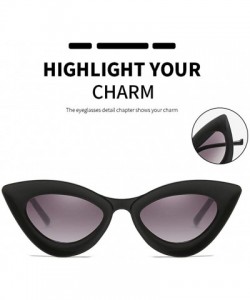 Cat Eye Cat Eye Sunglasses for Women UV Protection Shades Vintage Tinted Lenses Cateye Eyewear Sun Glass - Black - CS18UK0UK5...