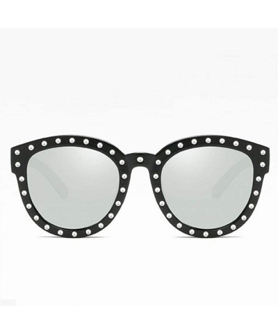 Aviator Cat Eye Sunglasses Women Retro Glasses Brand Designer Black As Picture - Black - CU18YNDECTX $9.31
