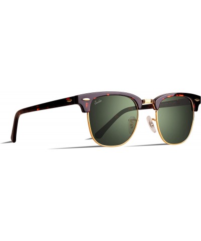 Square Vintage Square Style Sunglasses Acetate Frame Glass Lenses For Men Women 100% UV400 Protection - C311SYMO4F5 $19.75