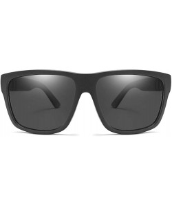 Goggle Men Women Classic Polarized Sunglasses Driving Square Frame Mirror Lens Goggles For Male UV400 Sun Glasses - Tea - CD1...