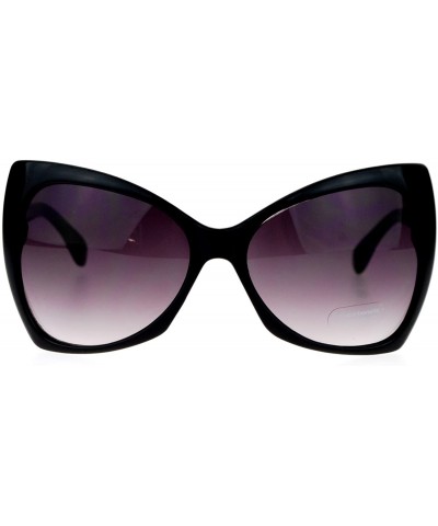 Butterfly Celebrity Fashion Sunglasses Womens Oversized Bow Ribbon Butterfly Frame - Black - CV188I959Q2 $9.35