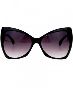 Butterfly Celebrity Fashion Sunglasses Womens Oversized Bow Ribbon Butterfly Frame - Black - CV188I959Q2 $9.35