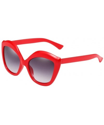 Cat Eye Cat Eye Sunglasses - Neutral Retro Full Frame UV400 Eyewear Sunglasses (B) - B - CY18E4SHSWZ $6.83