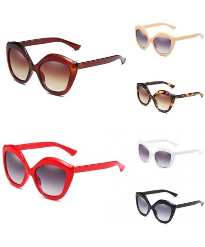 Cat Eye Cat Eye Sunglasses - Neutral Retro Full Frame UV400 Eyewear Sunglasses (B) - B - CY18E4SHSWZ $6.83