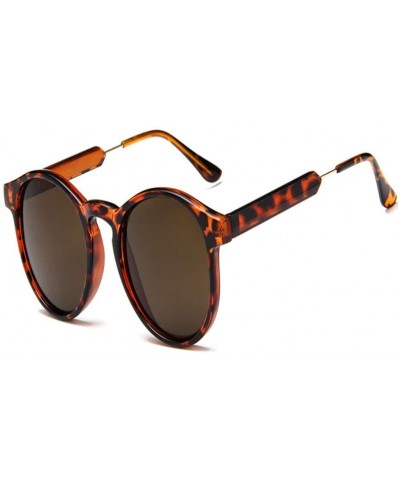 Round Retro Round Sunglasses Women Men Design Transparent Female Sun Glasses - 4 - CE18QZ8O2IN $59.67