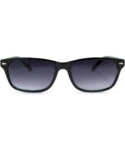 Rectangular Seymore Retro BiFocal Sunglasses for Women and Men - Black - CT17XX769EC $20.62