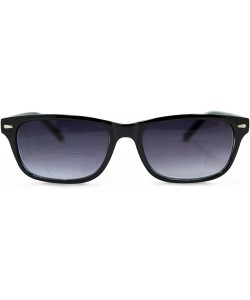 Rectangular Seymore Retro BiFocal Sunglasses for Women and Men - Black - CT17XX769EC $20.62