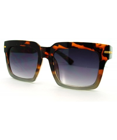 Oversized Oversized Square Sunglasses Super Retro Fashionable Stylish Shades - Tortoise 2-tone - C011LSUA0S9 $10.25
