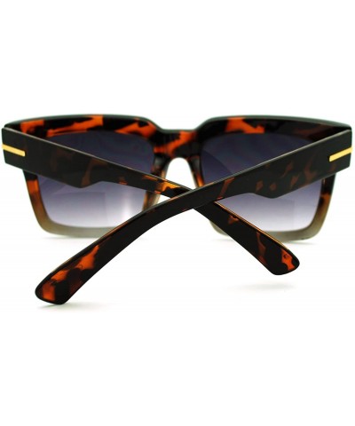 Oversized Oversized Square Sunglasses Super Retro Fashionable Stylish Shades - Tortoise 2-tone - C011LSUA0S9 $10.25