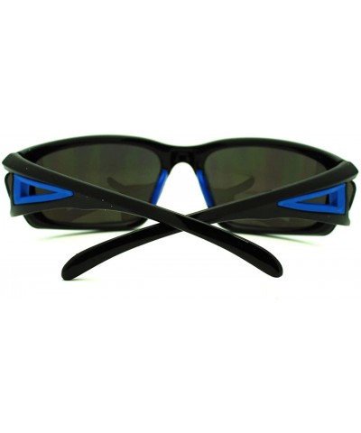 Sport Mens Outdoor Sports Fashion Sunglasses Half Rim Style - Black Blue - C511QKI2JXJ $8.25