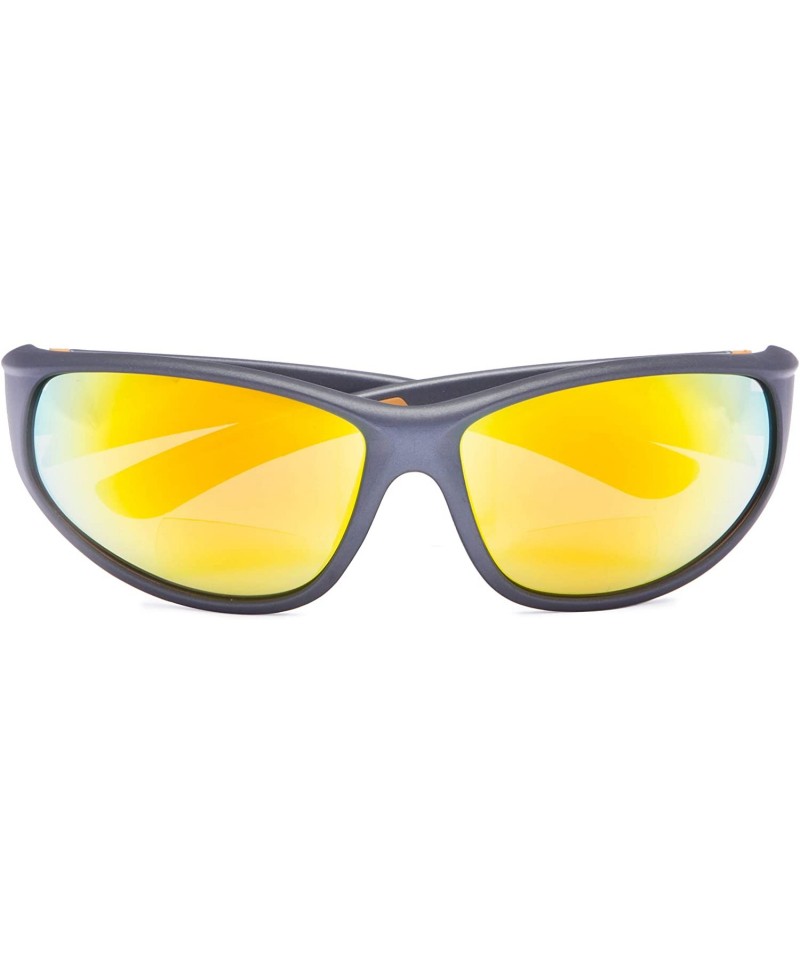 Sport Sports Bifocal Sunglasses UV 400 Protection Reading Sunglasses - Orange-mirror - CR18N77UECZ $7.11