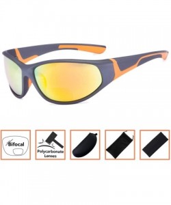Sport Sports Bifocal Sunglasses UV 400 Protection Reading Sunglasses - Orange-mirror - CR18N77UECZ $7.11