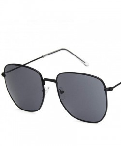 Square Unisex Sunglasses Fashion Gold Brown Drive Holiday Square Non-Polarized UV400 - Black Grey - CP18RH6SOWT $10.35