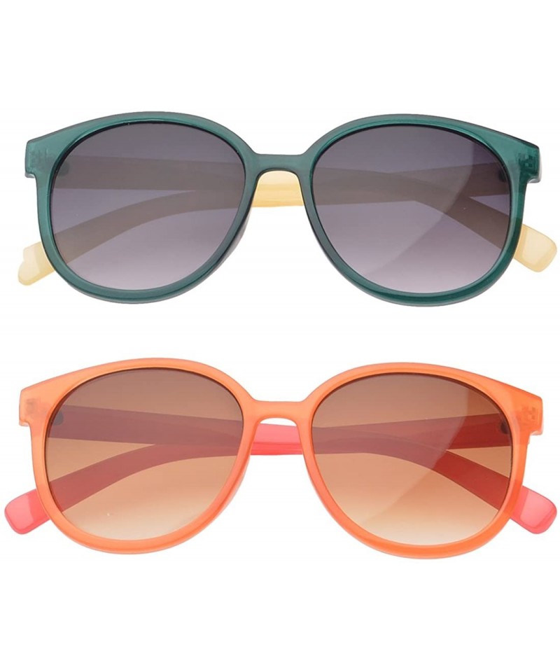 Wayfarer Gift Set of 2 Oval Candy Colored Sunglasses - C011PG6928L $11.55